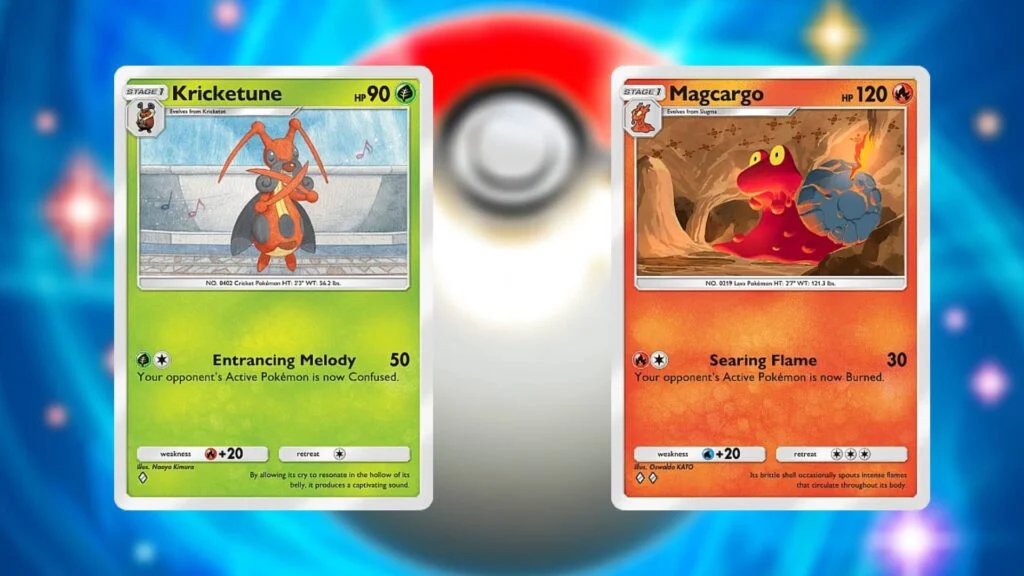 Pokémon cards laid out on a surface